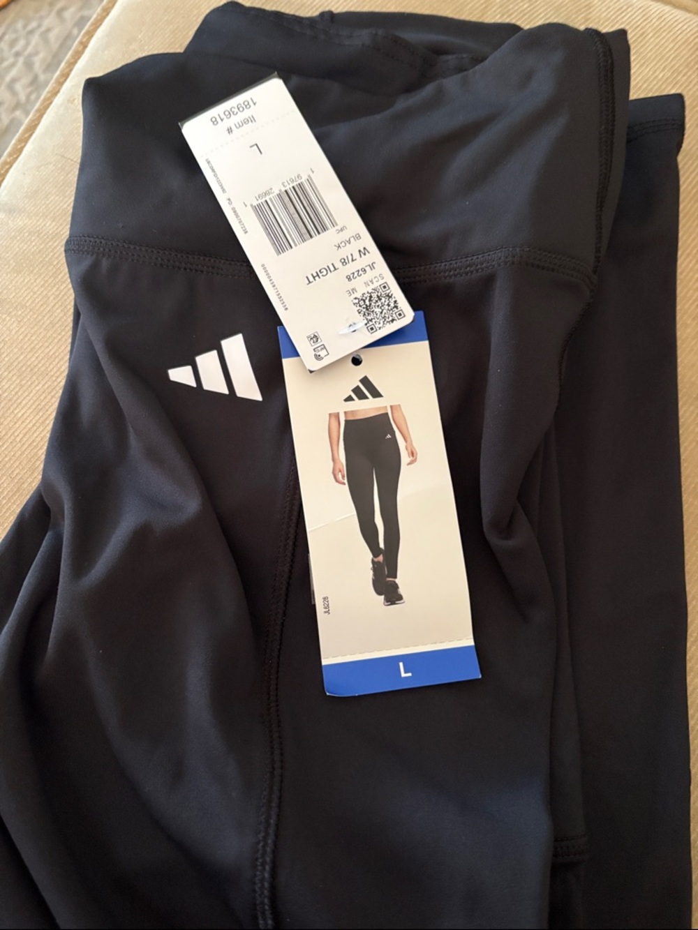 adidas Black High-Rise Training Tights with Logo